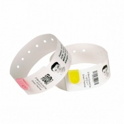 Bracelet Bande Z direct enfant blanc pour Zebra HC100 et Zebra ZD510-HC 