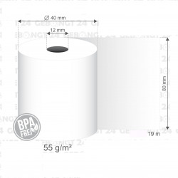 Papier pour imprimante Thermique Pour modèles AP863 Blanc